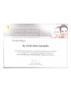 Plastik, Rekonstrüktif ve Estetik Cerrahi | Op. Dr. Elif Seda Keskin